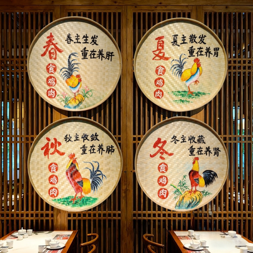 手绘竹编簸箕画复古农家乐墙壁装饰农家院墙面挂件餐馆庭院壁饰画 - 图0