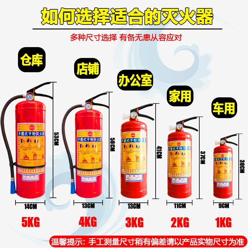 灭火器工厂专用2kg面具箱子套装4kg2只装家用店用消防器材放置箱 - 图2