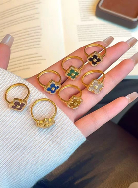 深圳水贝999足金5G镶嵌布契拉提戒指花团锦簇花朵轻奢黄金戒指女