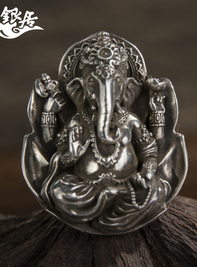 泰国象神戒指个性复古纯银开口