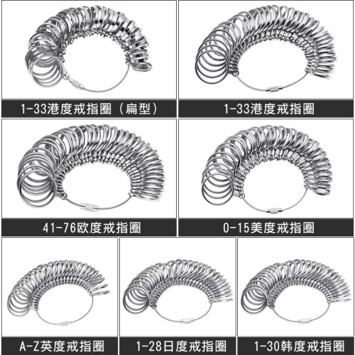 港度美度欧度日度戒指圈戒指棒手指圈尺寸大小测量号码戒指环工具-图1