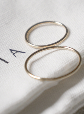 纯平替，洗手不用摘注金戒指叠带