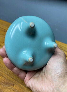 宋式美学汝瓷窑焚香熏香炉鬲式炉