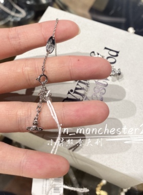 VIVIENNE WESTWOOD西太后经典土星回形针别针925银项链男女百搭正