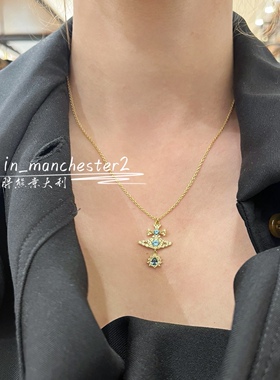 VIVIENNE WESTWOOD西太后 经典土星MASHA百搭人鱼泪项链男女正品