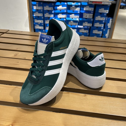 Adidas/三叶草男女款厚底boost缓震系带耐磨轻便休闲鞋JH9647 - 图1