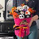 Halloween gift zombie puppy twist stick handmade creative funny bouquet doll dried flowers for children cartoon flowers