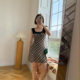 Double plaid dress fashionable sleeveless skirt