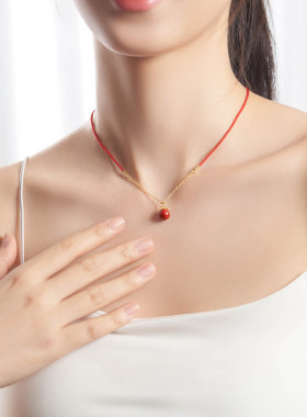 一饰小词项链朱砂女复古古风配饰