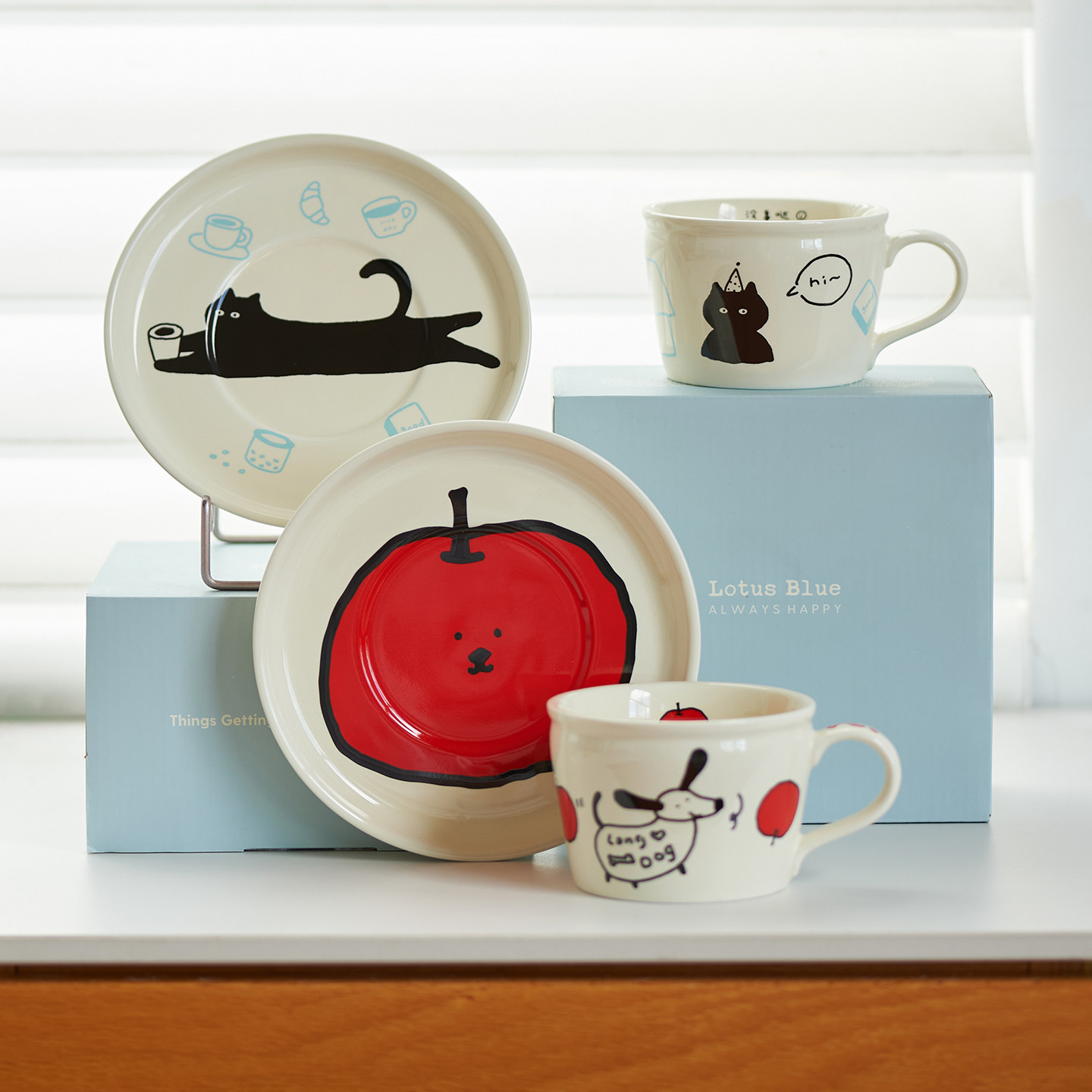 肆月陶瓷猫咪咖啡杯碟套装下午茶杯子女士个人专用美式拿铁拉花杯,淘宝优惠券,粉丝福利购,淘宝优惠卷