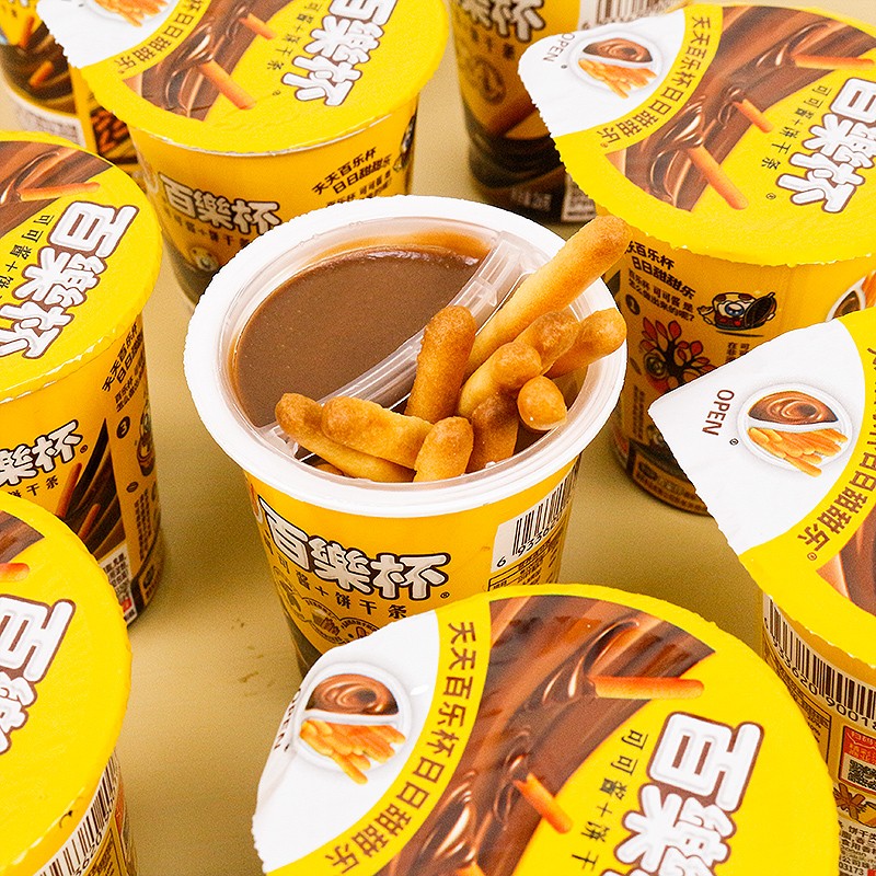 甜甜乐百乐杯26g*30可可酱+饼干条星球杯儿童小吃休闲零食巧克力 - 图1