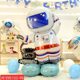 61 Children's Day birthday party decoration balloon 4D three-dimensional standing astronaut rocket space cartoon inflatable balloon