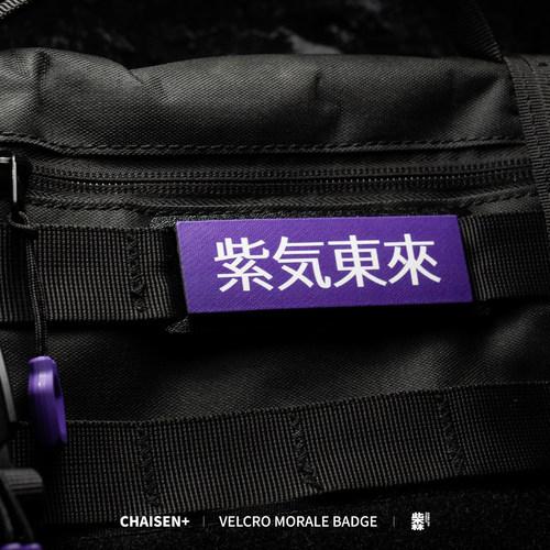 柴森家|紫色主题系列魔术贴士气章机能户外骚紫色贴章背包配件 - 图0
