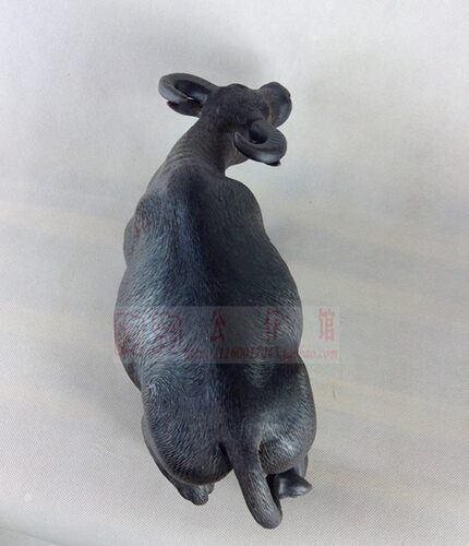 陶瓷工艺品石湾公仔家居装饰品招财摆件生肖低头黑色大水牛促销 - 图2