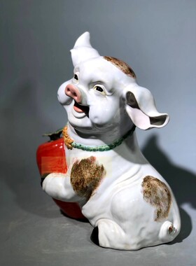 石湾公仔招财摆件鸿运当头生肖猪