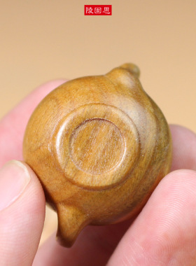 绿檀木雕刻茶壶木雕工艺品