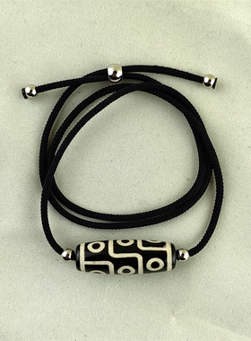 黑色玛瑙天珠项链九眼天珠吊坠