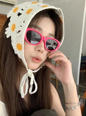 玫红色多巴胺辣妹猫眼太阳眼镜女款2025新款高级感适合方圆脸太阳