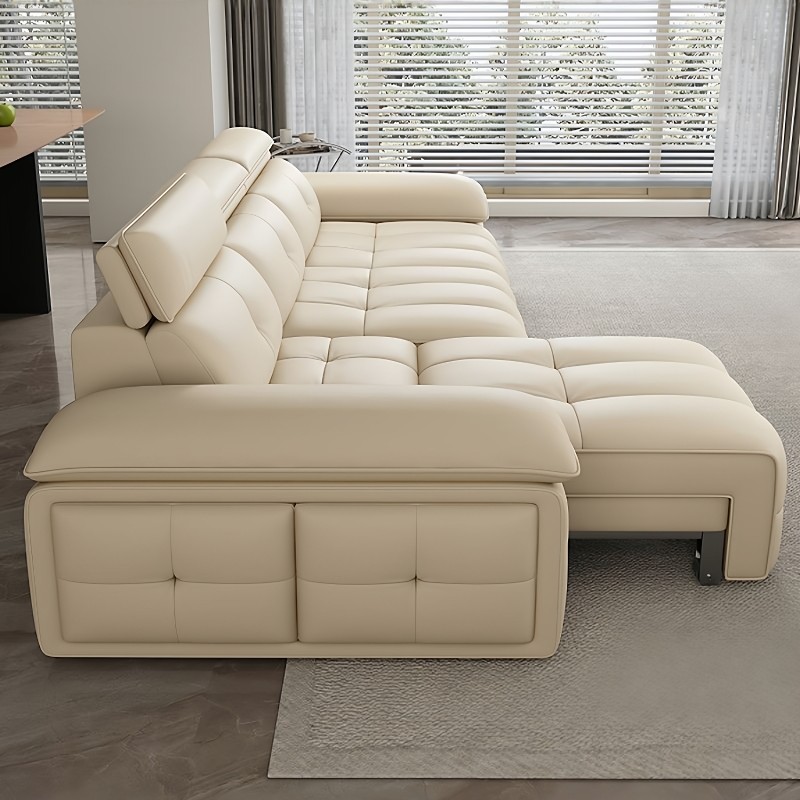 2025新款劳伦斯真皮电动沙发客厅伸缩三人位多功能沙发床可躺可睡,淘宝优惠券,粉丝福利购,淘宝优惠卷