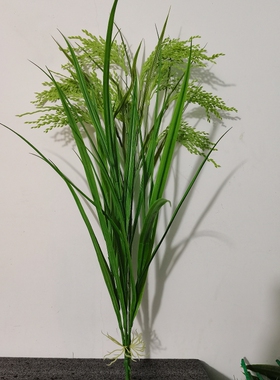 仿真绿色稻穗 假水稻稻谷南方稻草麦穗 稻田虾田大麦穗麦田示范田