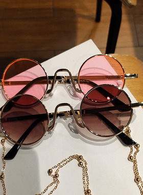 儿童墨镜复古男舞台走秀时尚眼镜