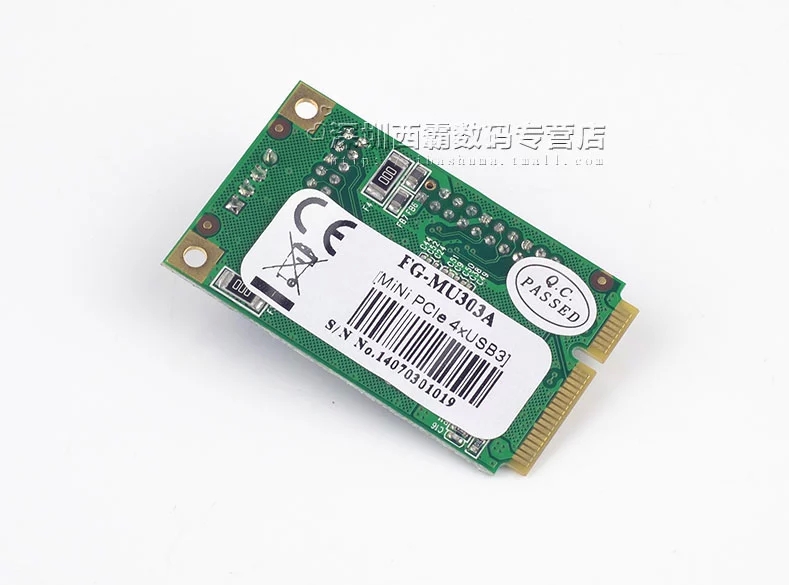 正品西霸SYBA迷你PCI-E4口USB3.0卡mini PCI-E转USB3.0扩展卡NEC - 图3