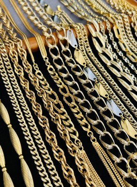 法产巴黎18kgp包金毛衣链合金女