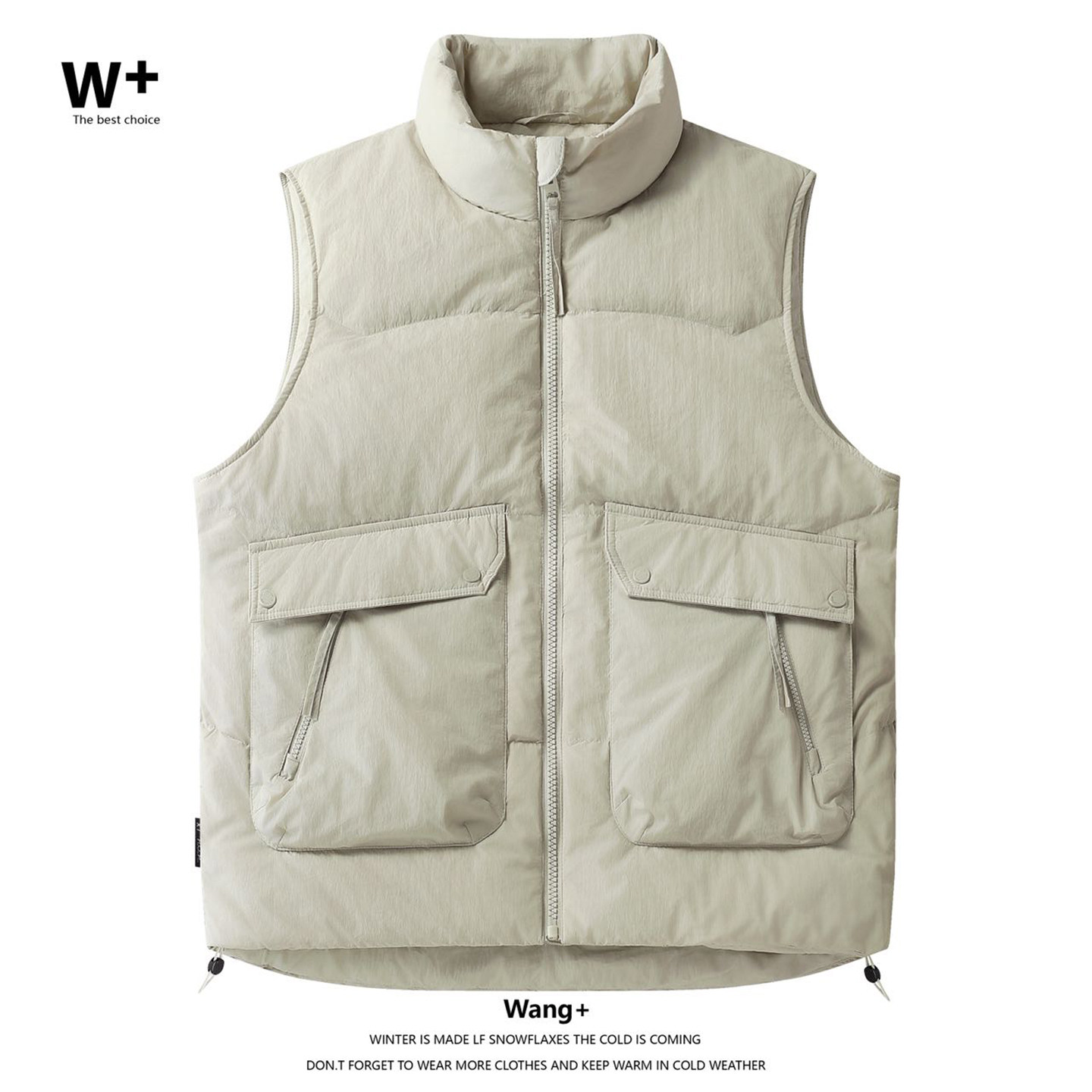 冬季美式潮流工装无袖羽绒马甲男女同款宽松休闲百搭立领户外上衣,淘宝优惠券,粉丝福利购,淘宝优惠卷