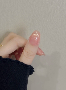 秋冬美甲手工穿戴甲短款法式