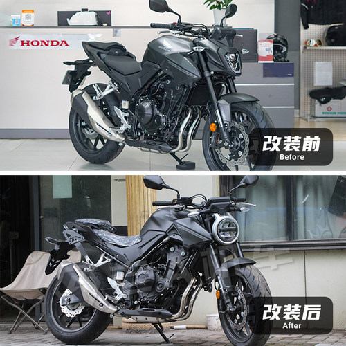 CB400F适用本田摩托车CB300R无损安装车灯cb650r圆灯大灯总成500F - 图3