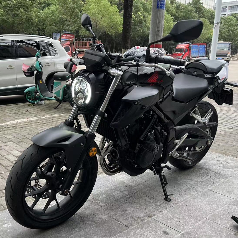 适用本田CB400F摩托车改装CB650R大灯总成车灯CB500F圆灯21-24款-图2