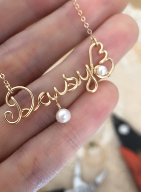 M.G设计师纯手工14k包金项链