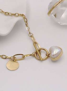 太钢珍珠吊坠简约防过敏