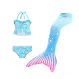 Детский купальник, наряд маленькой принцессы, раздельный комплект, крой «рыбий хвост», 3 предмета