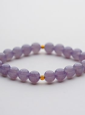 天然新中式烟紫玉髓南红手串女