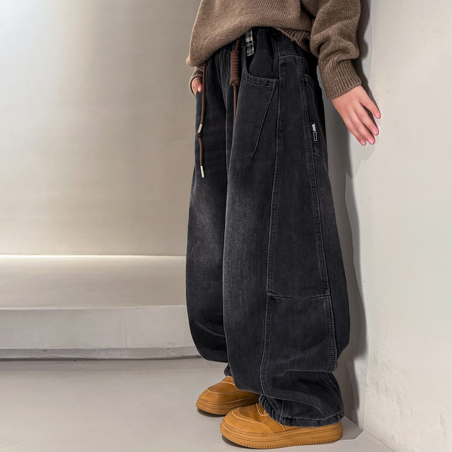 男童加绒牛仔裤秋冬款2025新款儿童冬季一体绒加厚裤子大男孩冬装,淘宝优惠券,粉丝福利购,淘宝优惠卷