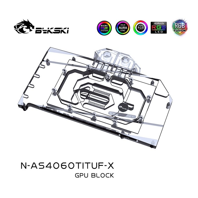 Bykski N-AS4060TITUF-X 显卡水冷头 华硕GeForce RTX 4060 Ti OC - 图1