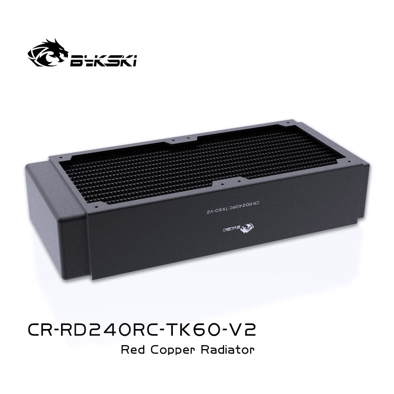 Bykski CR-RD240RC-TK60-V2 RC系列高性能水冷排三层厚排紫铜散热 - 图1