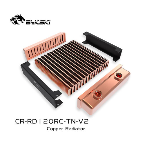 Bykski CR-RD120RC-TN-V2 RC系列高性能水冷排紫铜散热薄排换热器 - 图0