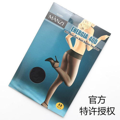 MANZI6091曼姿正品40D分码加长黑丝收腹连裤袜春秋季丝袜T档袜子 - 图0