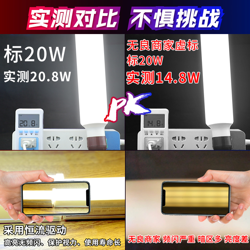 led灯管t5一体化t8日光灯三防支架灯管全套长条家用1.2米光管40w - 图2