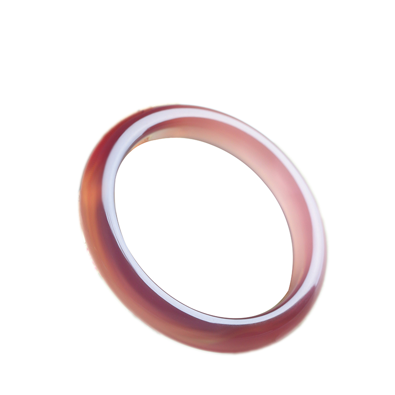 瑾饰缘 冰种帝王紫玉髓手镯玛瑙镯子葡萄紫玉石手镯女圆条贵妃镯 - 图3