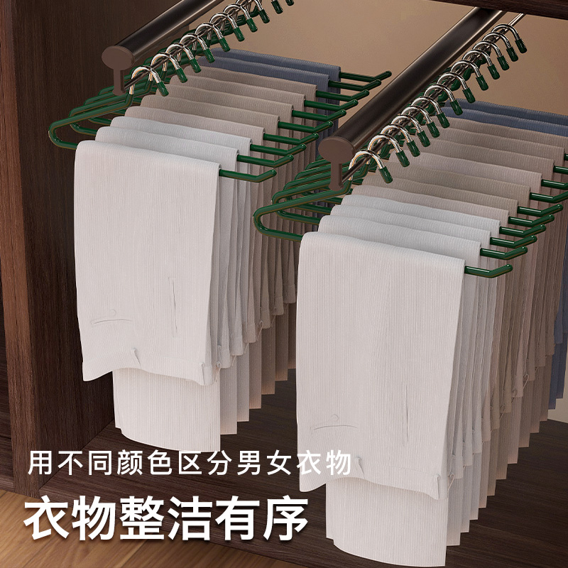 鹅型裤架家用无痕挂裤架多功能防滑鹅形Z字裤挂衣架衣柜收纳神器 - 图0