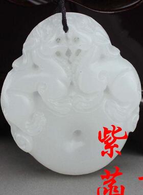 天然玉佩招财进宝挂件男士吊坠