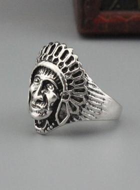 非主流印第安酋长朋克风夜店戒指