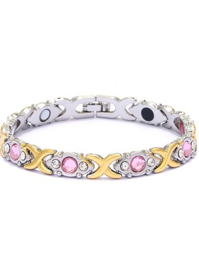 Adjustable Eco Alloy Diamond Magnetic Bracelet