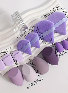 14Pcs Multi Shape Beauty Blender Powder Puff Set Wet Dry Use