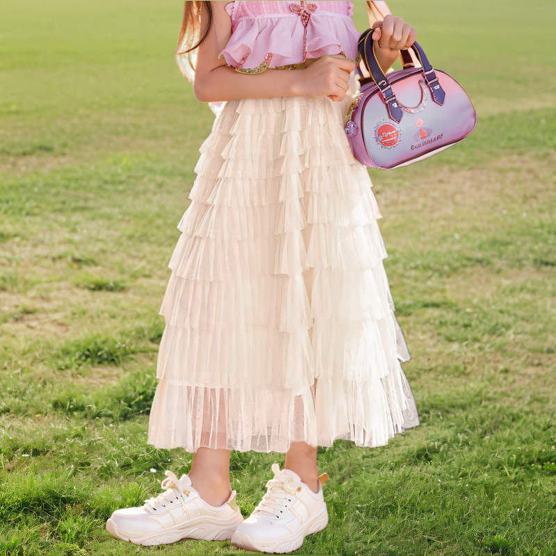 女童半身裙夏季新款儿童裙子女大童网纱长裙女孩中长款夏装蛋糕裙,淘宝优惠券,粉丝福利购,淘宝优惠卷