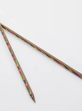 KnitPro Symfonie 35cm 进口单头直针彩木毛衣针编织防滑钩针棒针