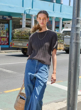 sandnes garn line 夏季棉麻线毛线短袖材料包 Elva Tee 非成品
